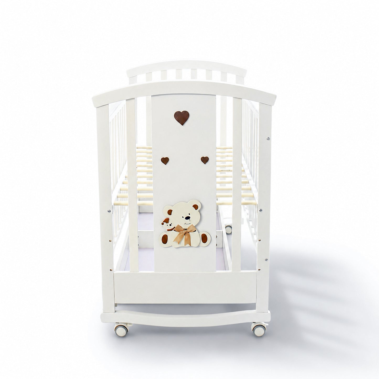 BABY WOODEN COT WHITE COMFORT-NEST