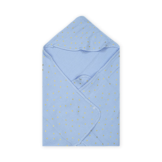 MUSLIN WRAPING SHEET SKY BLUE STAR