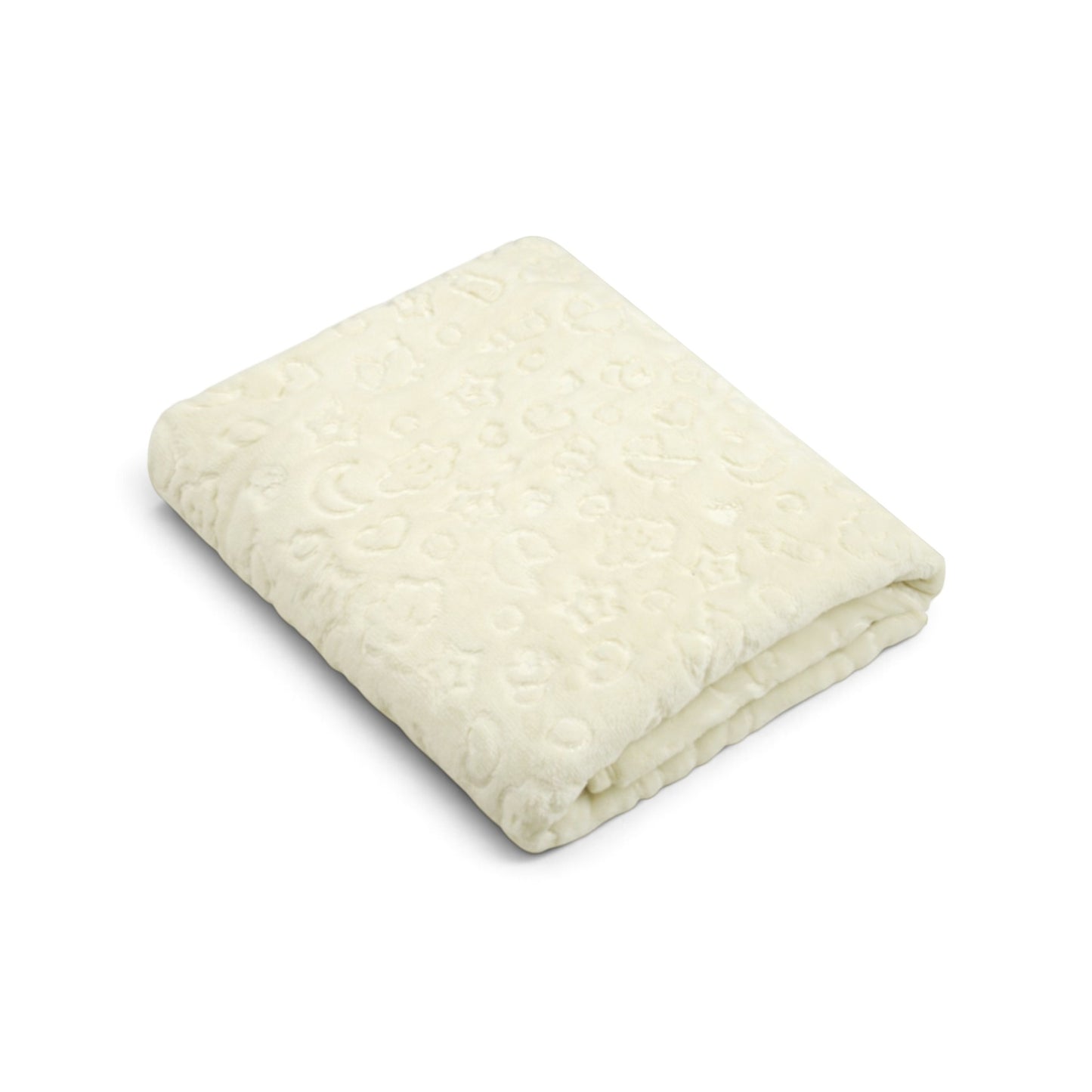 CREAM BABY ICONS EMBOSSED BLANKET