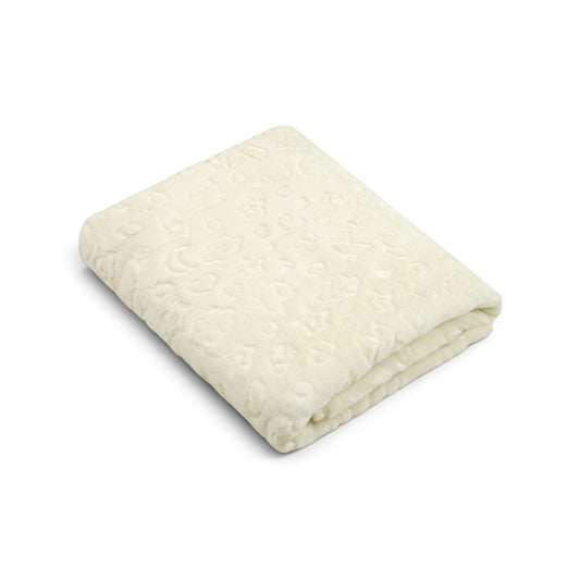 CREAM BABY ICONS EMBOSSED BLANKET