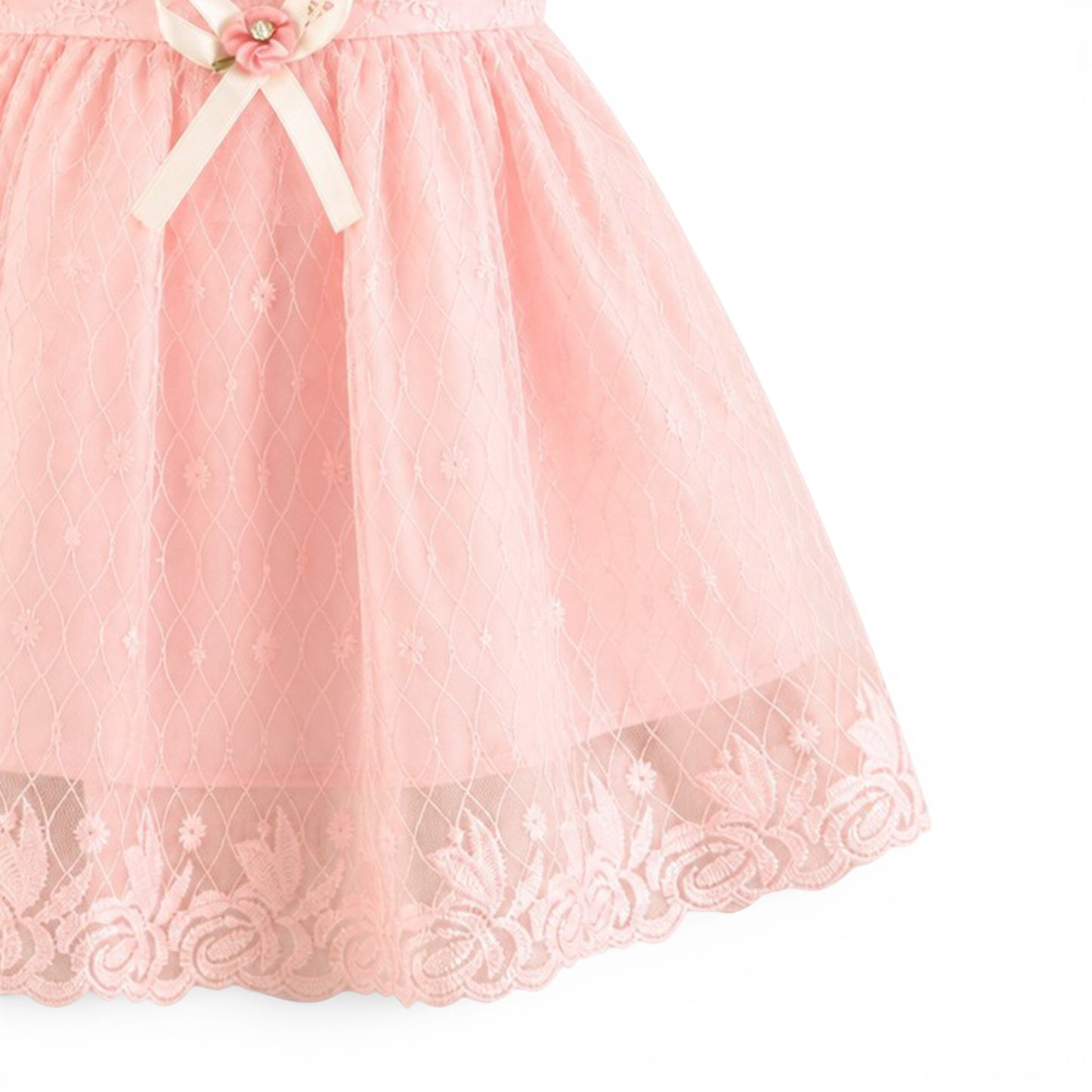 PINK BOW BABY GIRL FANCY FROCK GIFT SET