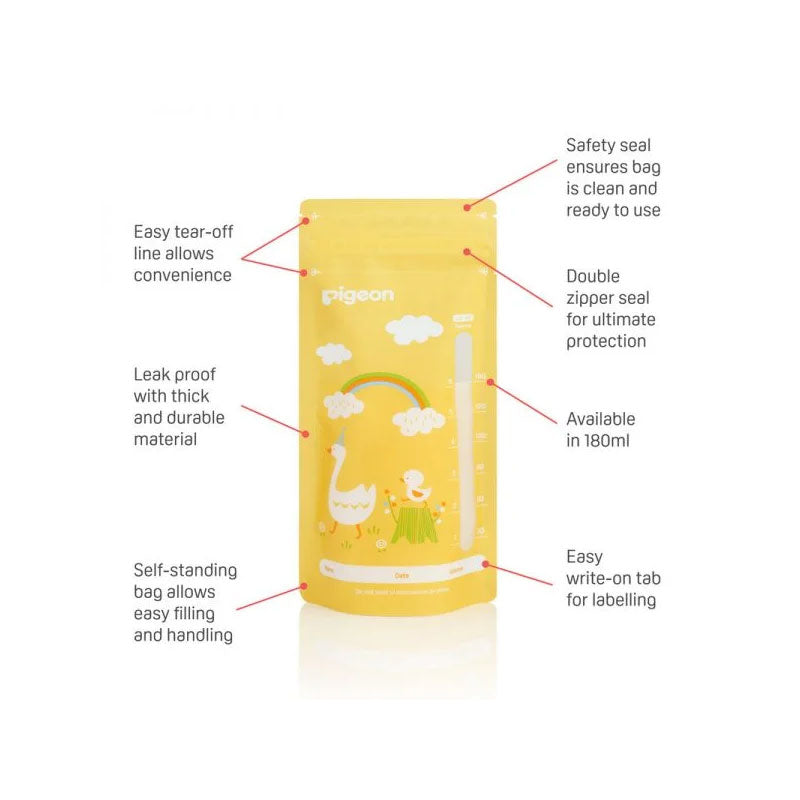 BREASTMILK STORAGE BAGS 180ML ANIMALS