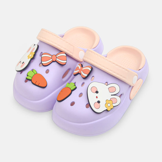 GIRL'S BUNNY THEMED CROCS – PURPLE/PINK