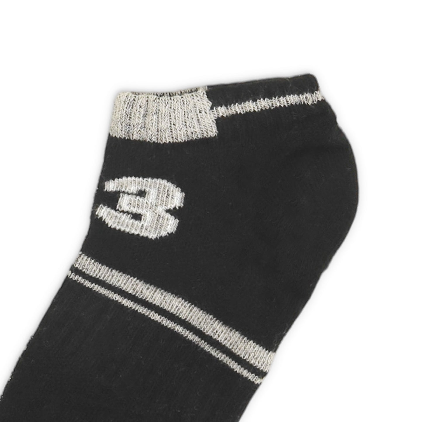 NUMBERED BLACK ANKLE BOY SOCKS
