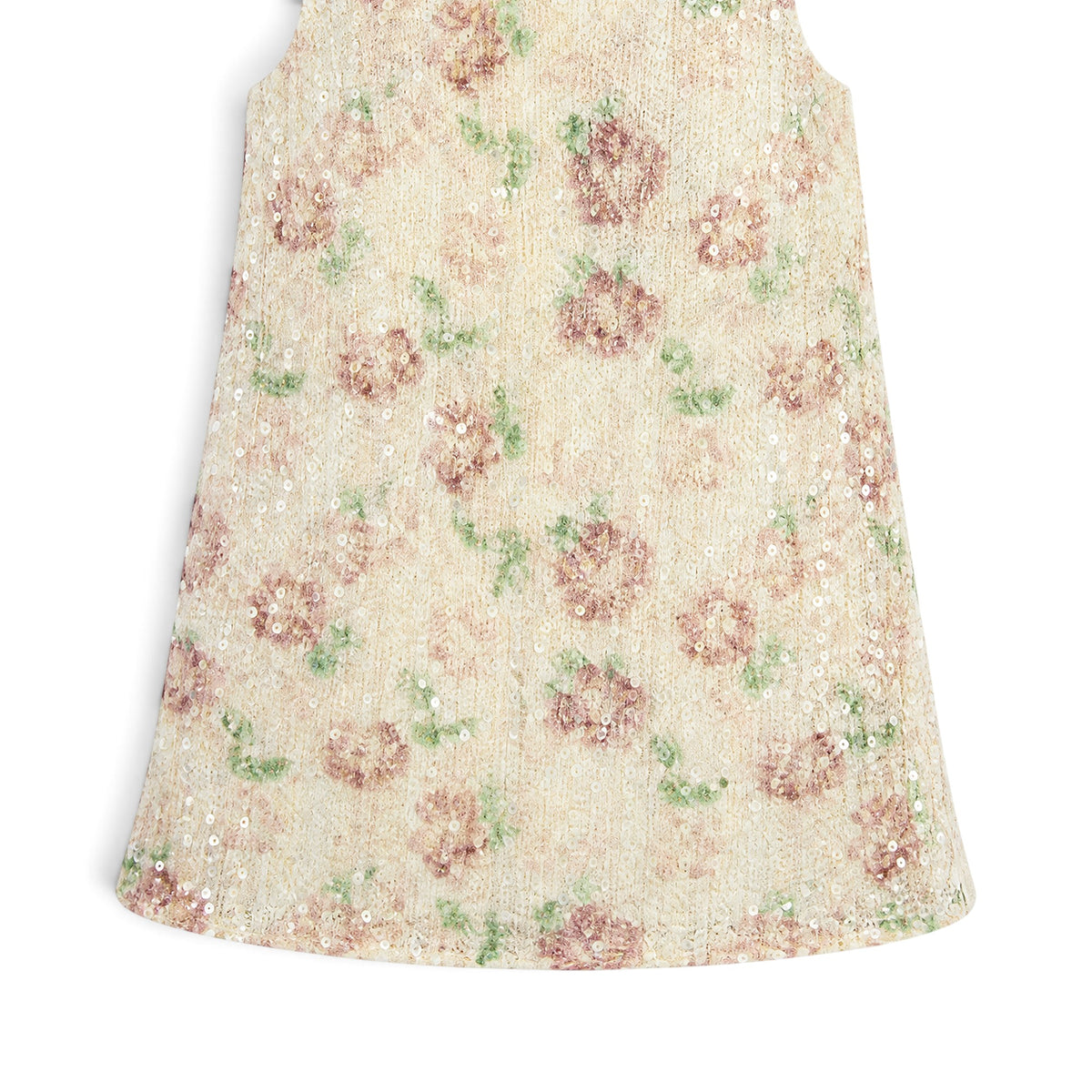 BABY GIRL FLORAL SEQUIN DRESS WITH MATCHING PURSE