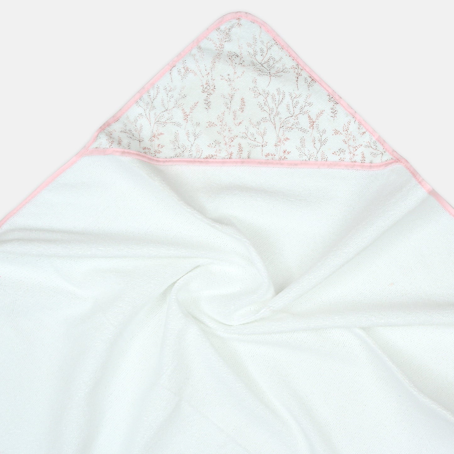 BATH TOWEL & 3 FACE TOWELS WITH SPONGE PETAL PUSH BUNDLE