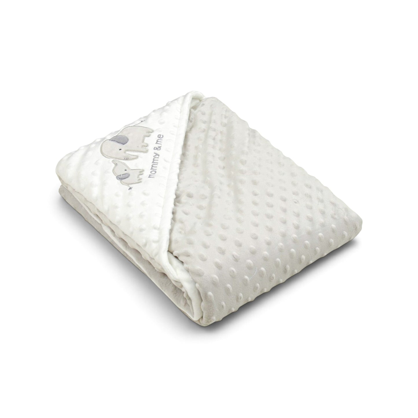 MOMMY & ME GREY ELEPHANT BLANKET