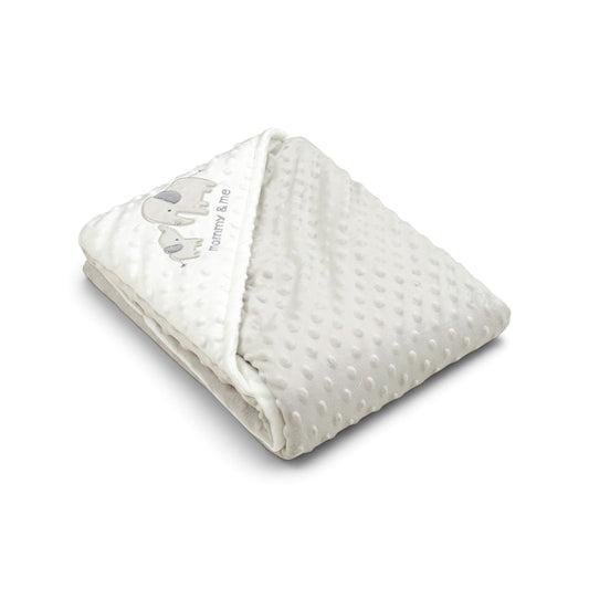 MOMMY & ME GREY ELEPHANT BLANKET