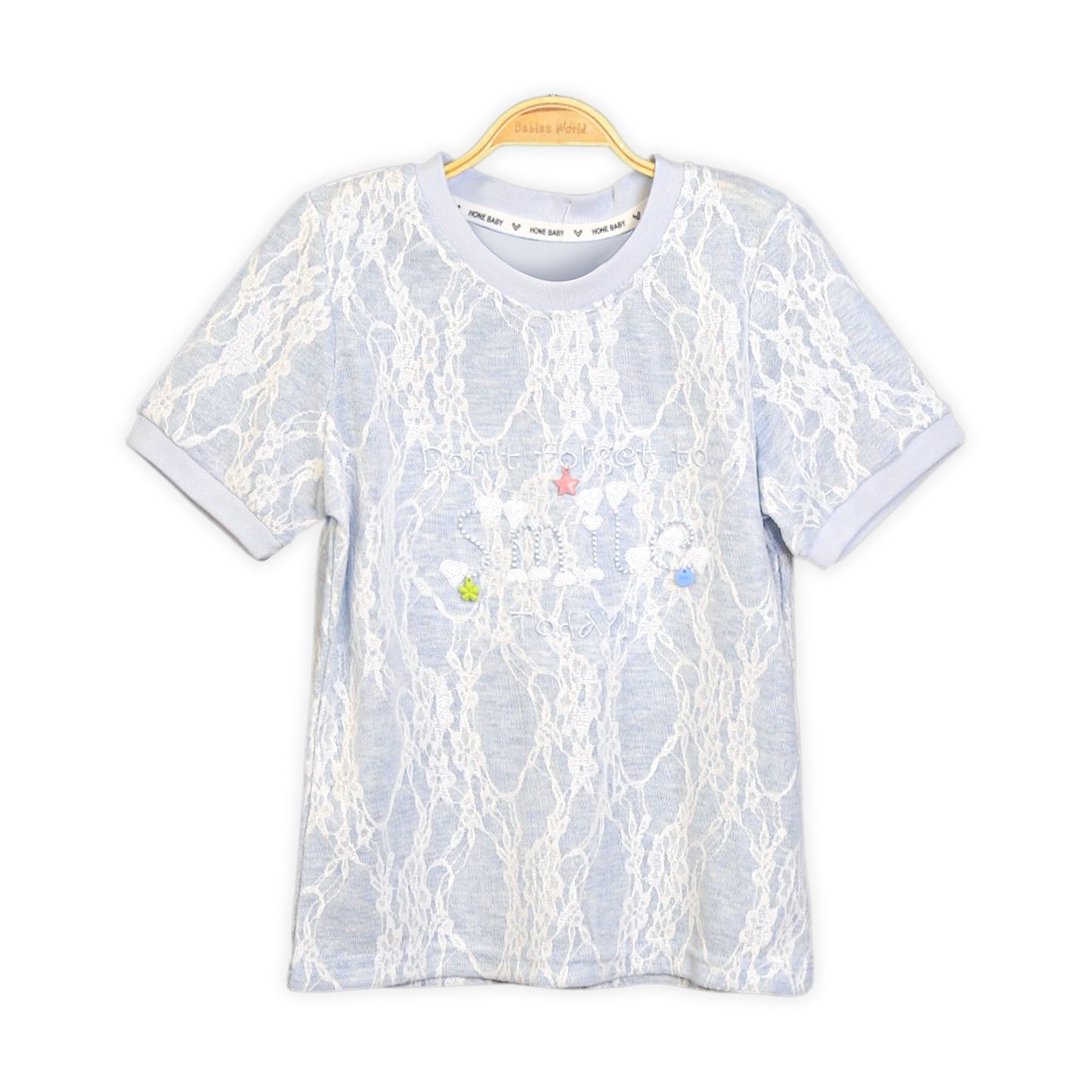 Blue Lace Smile Top