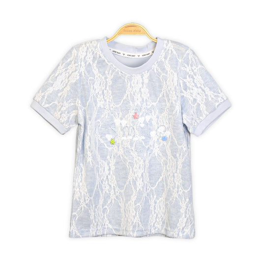 Blue Lace Smile Top