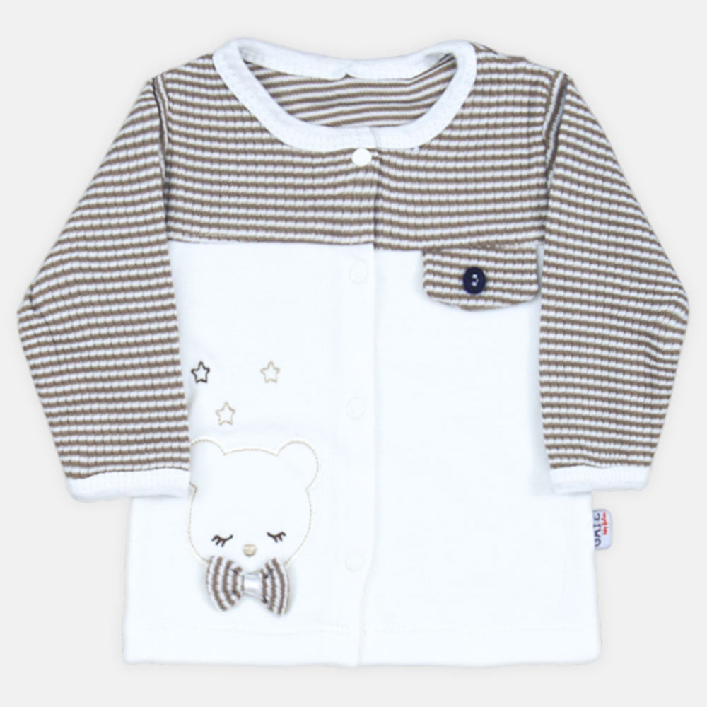 BABY BOY GIFT SET BROWN STRIPES