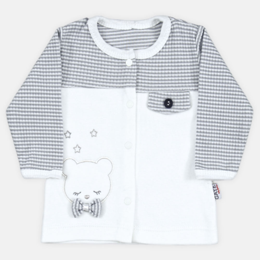 BABY BOY GIFT SET GREY STRIPES