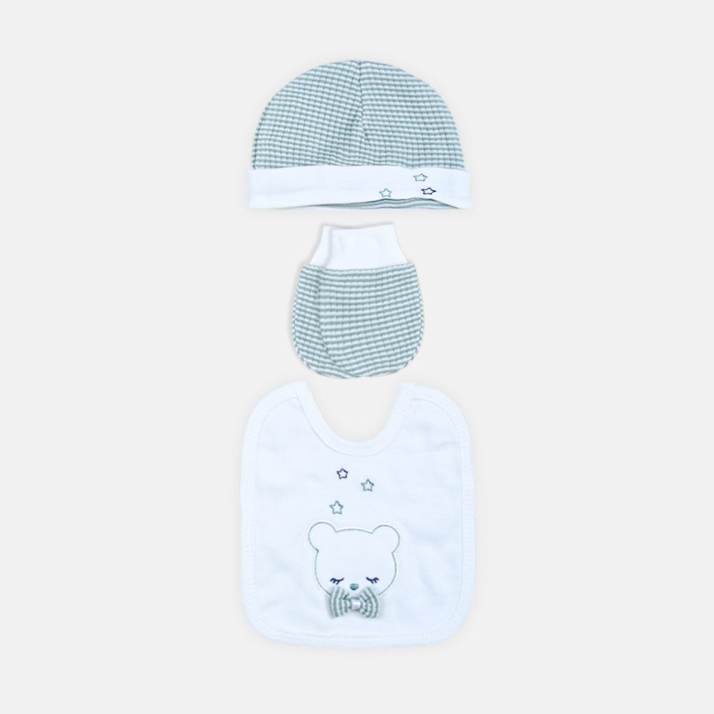 BABY BOY GIFT SET GREEN STRIPES