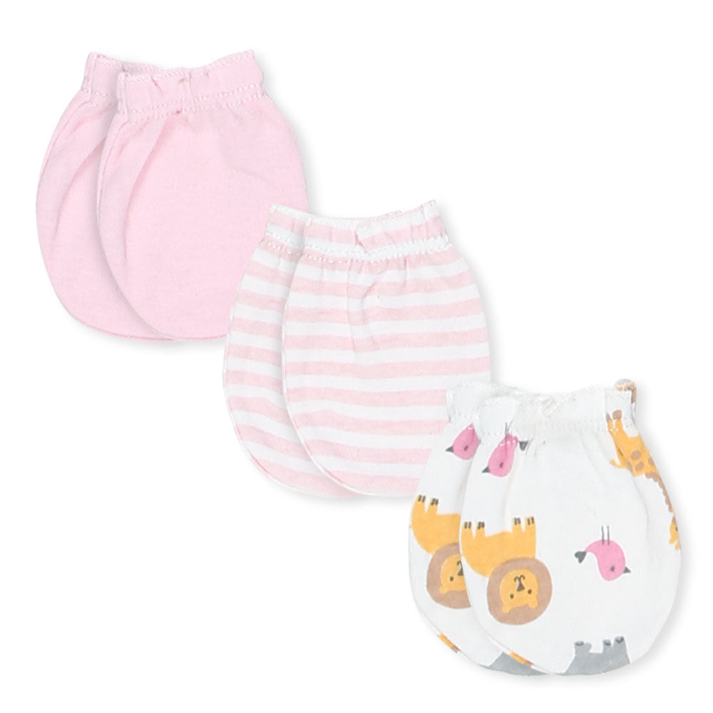 CAPS PK-5 & MITTENS PK-3 PINK ANIMAL KINGDOM