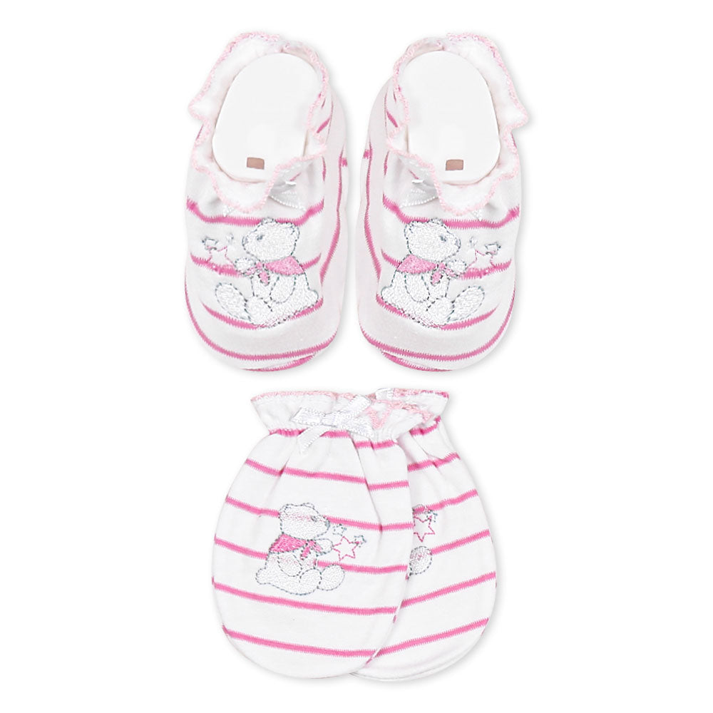 CAP SET PINK BEAR & STARS