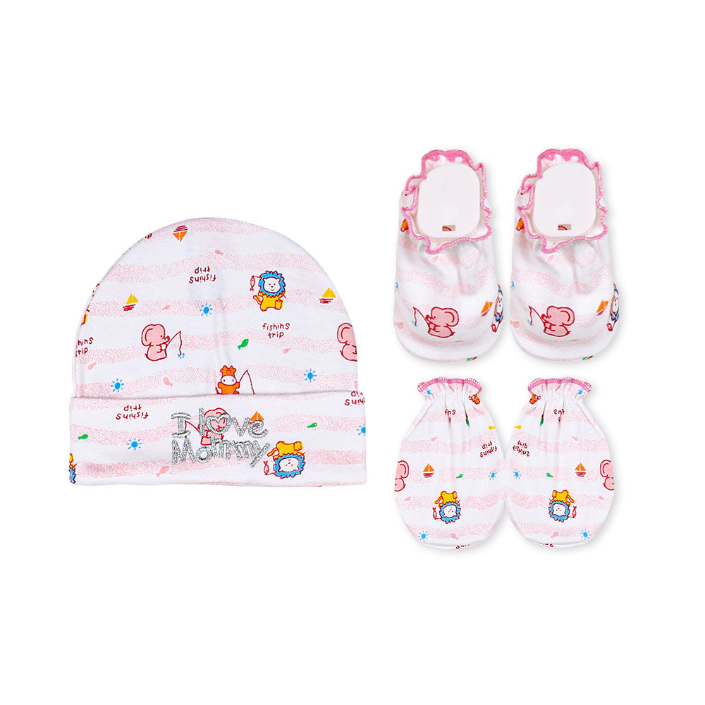 CAP SET PINK I LOVE MOMMY