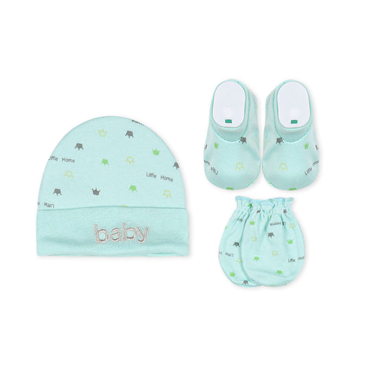 CAP SET GREEN LITTLE HOME