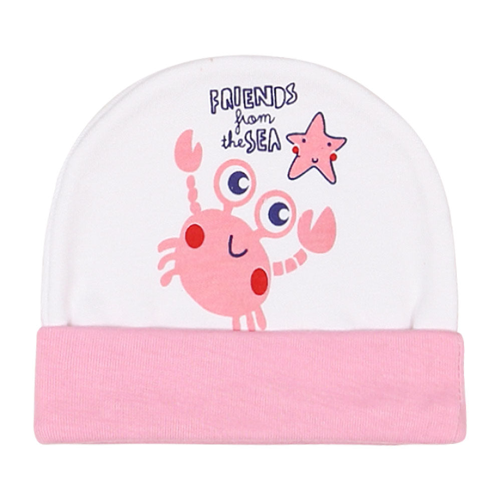 BABY CAP PINK SEA FRIENDS