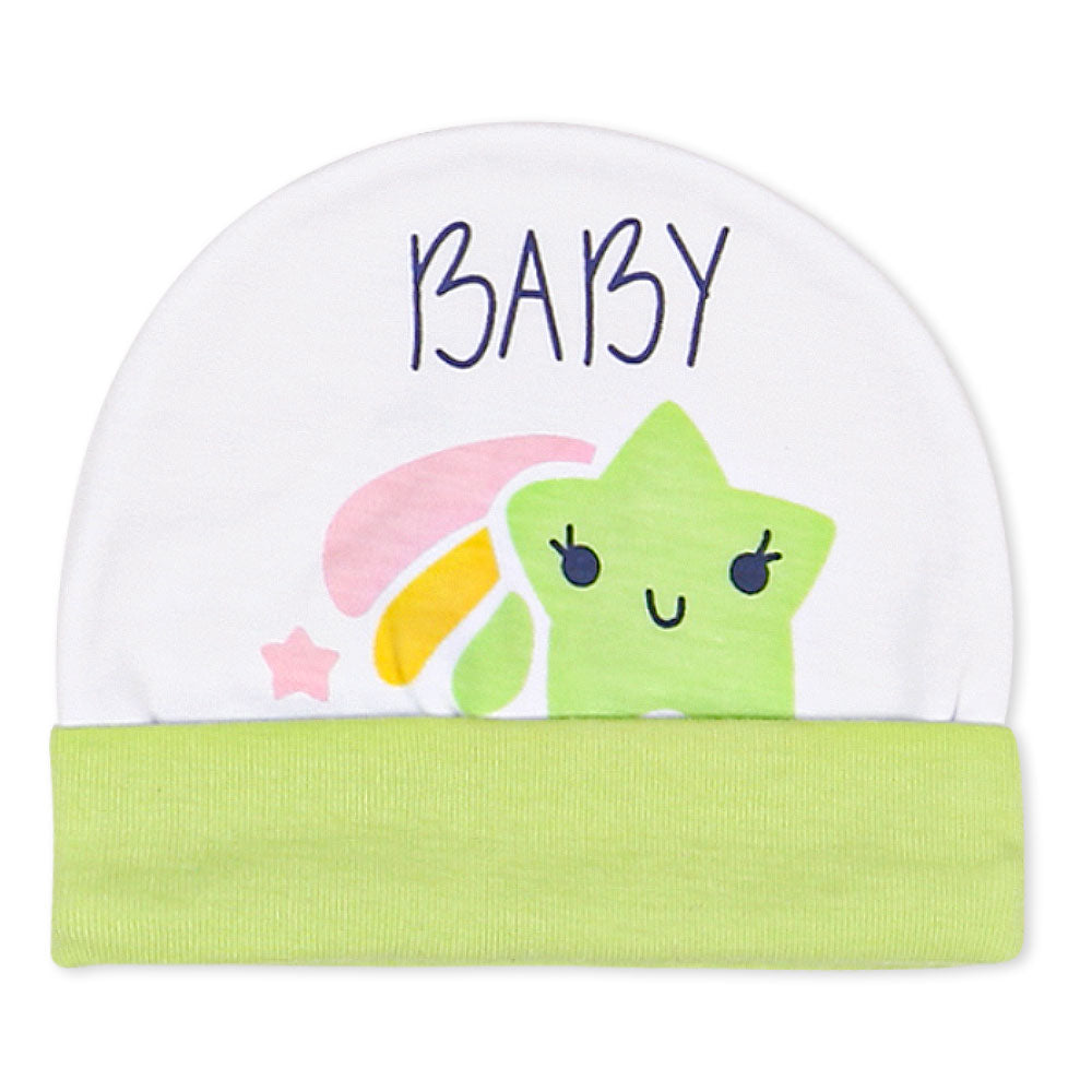 BABY CAP LIME GREEN BABY STAR