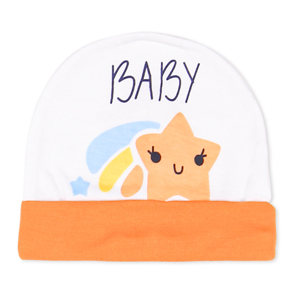BABY CAP ORANGE BABY STAR