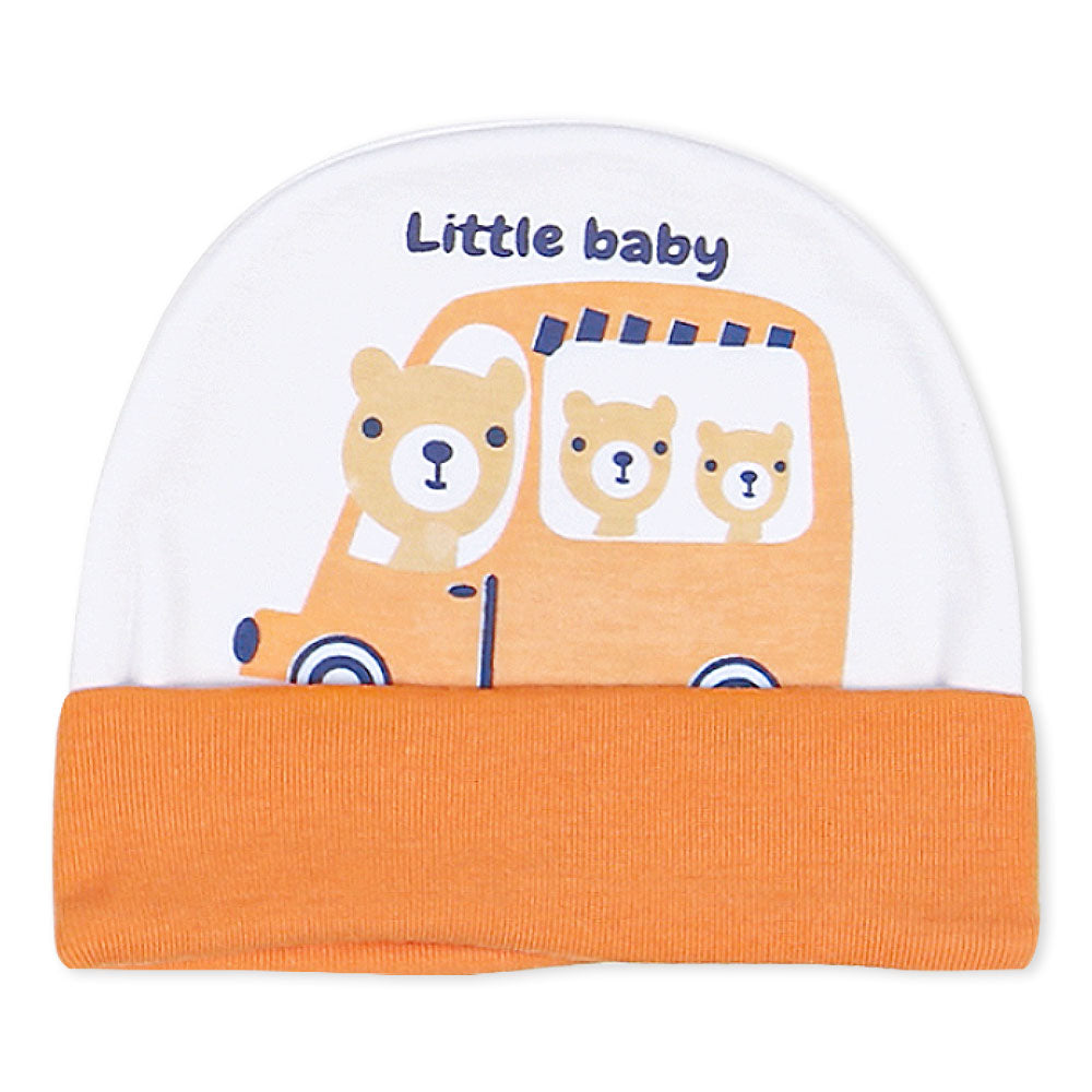 BABY CAP ORANGE LITTLE TEDDY