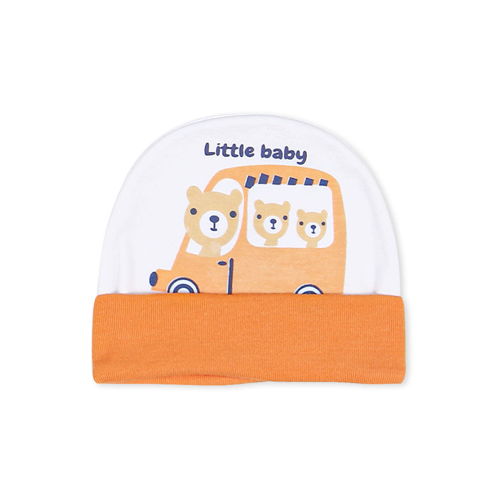 BABY CAP ORANGE LITTLE TEDDY