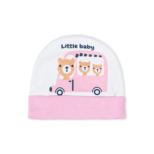 BABY CAP PINK LITTLE TEDDY