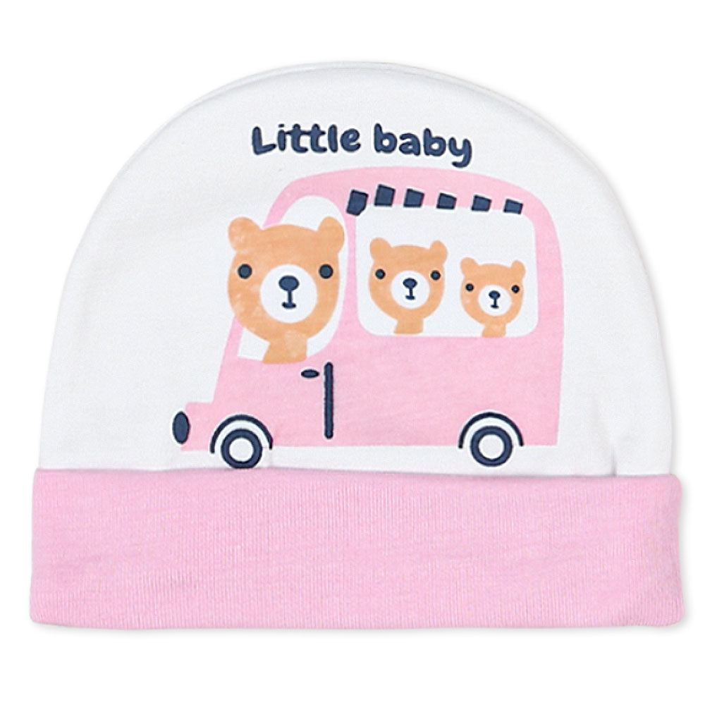 BABY CAP PINK LITTLE TEDDY