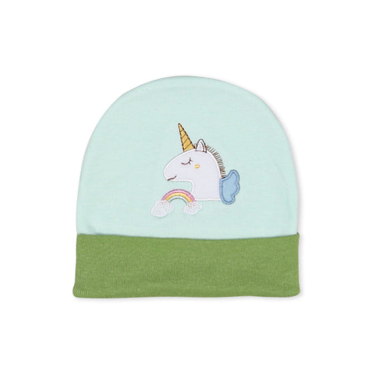 BABY CAP GREEN UNICORN