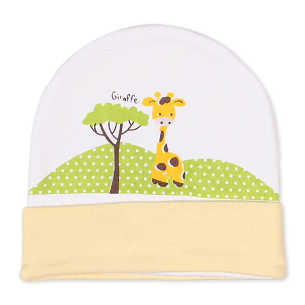 BABY CAP YELLOW GIRAFFE