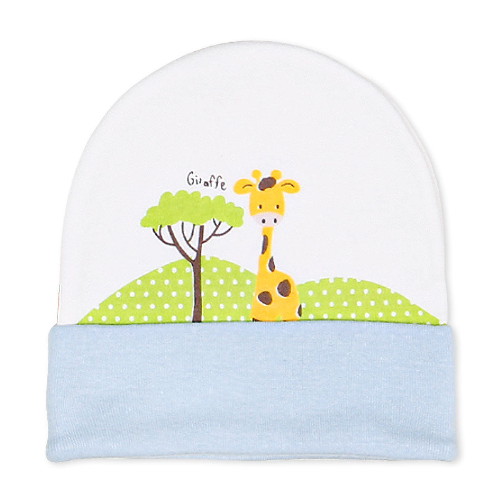 BABY CAP BLUE GIRAFFE