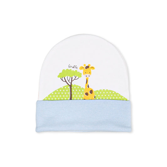BABY CAP BLUE GIRAFFE