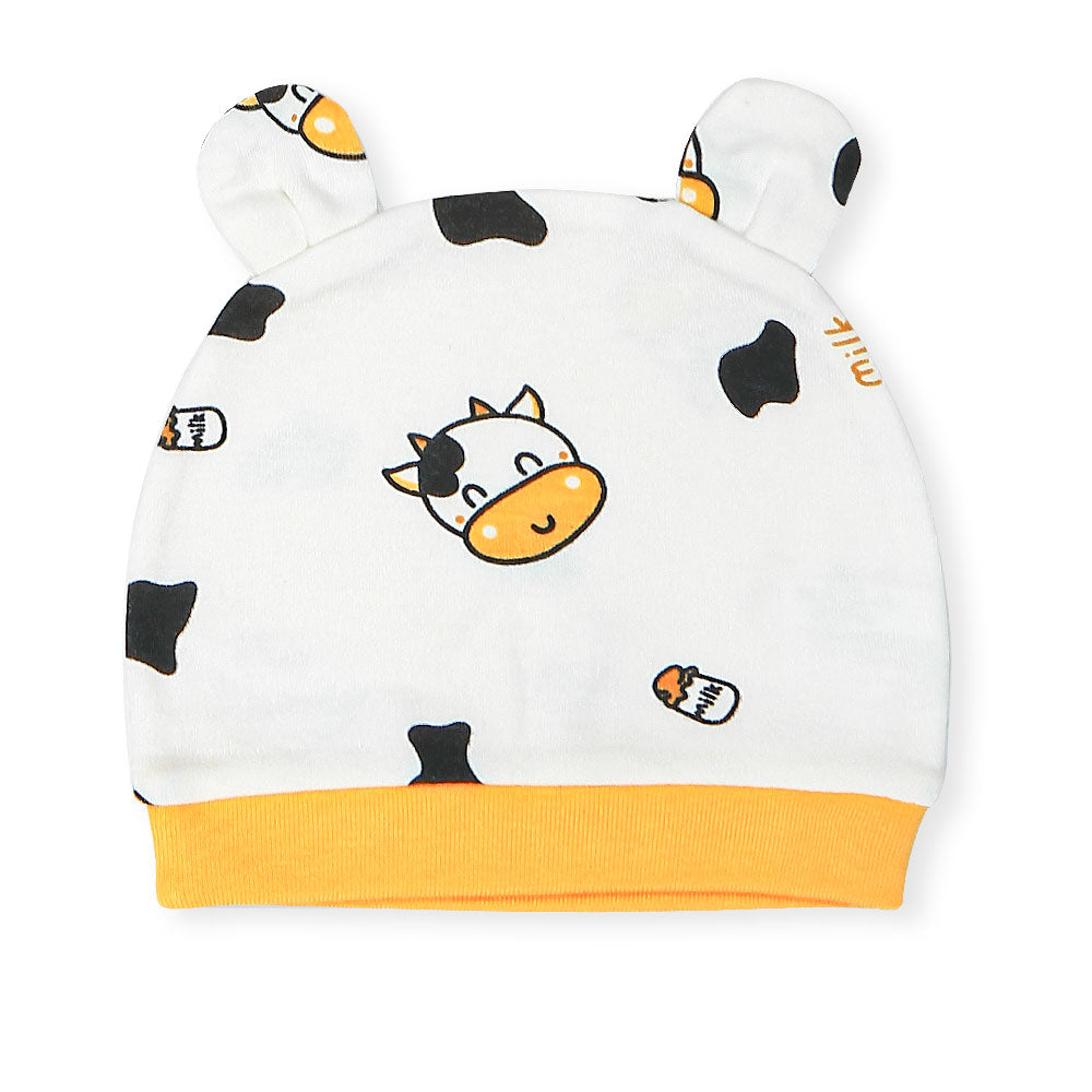 CAP SET YELLOW COW