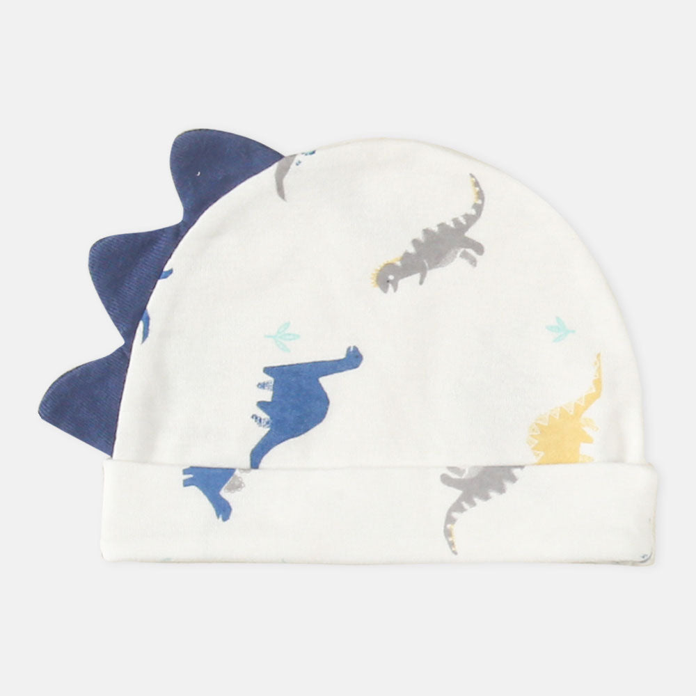 BABY CAP SET BLUE DINO