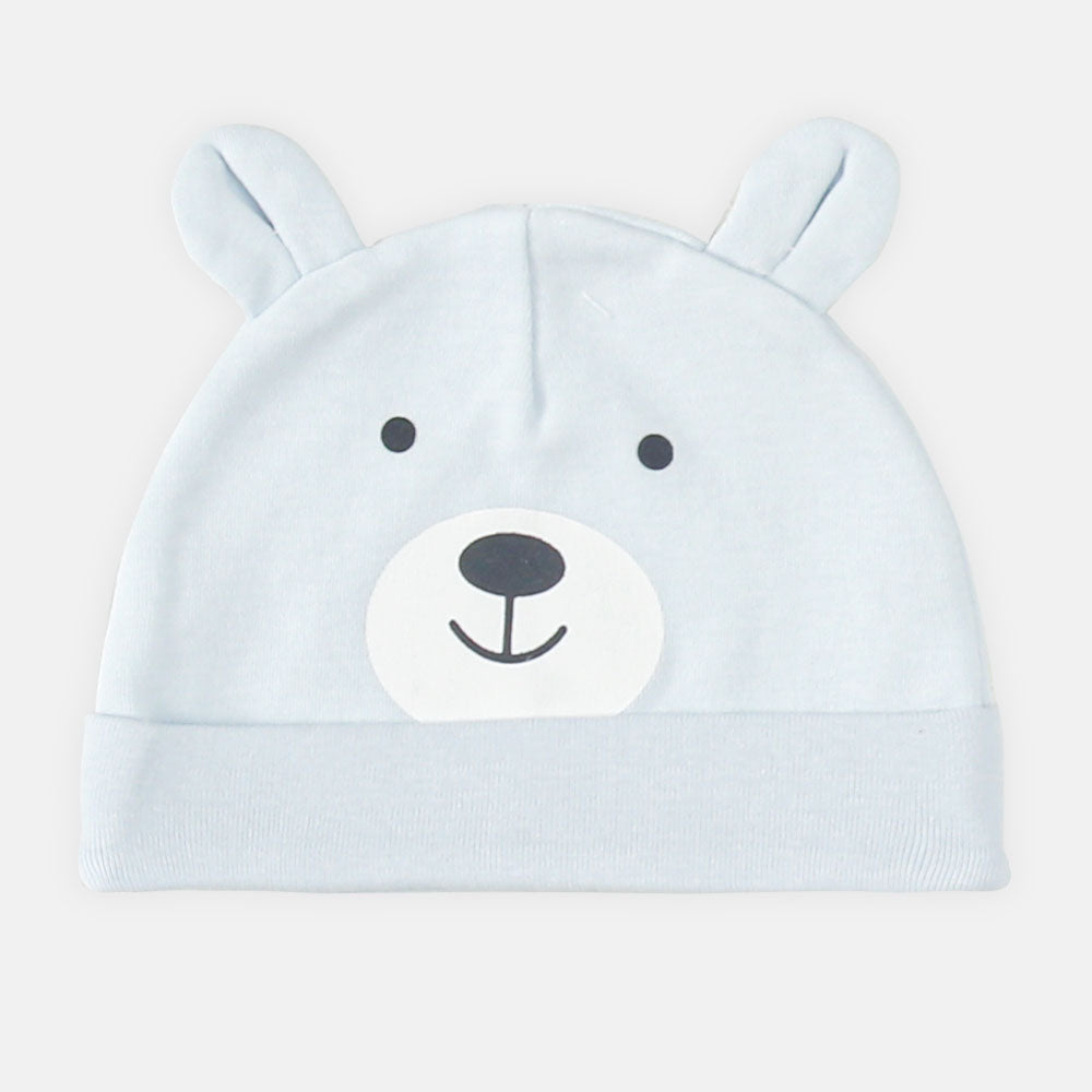 BABY CAP SET SKY BLUE BEAR