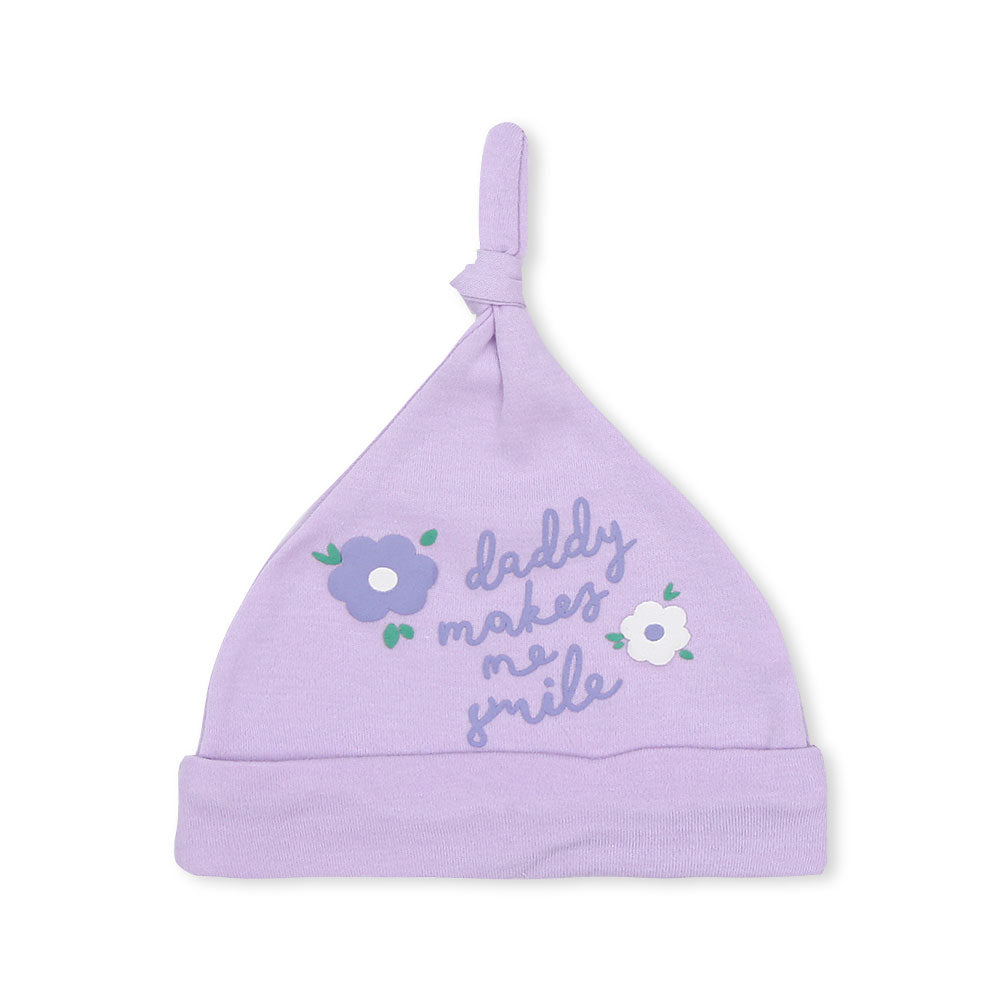 CAPS PK-3 LAVENDER FLORAL & BIRDIE KNOTTED