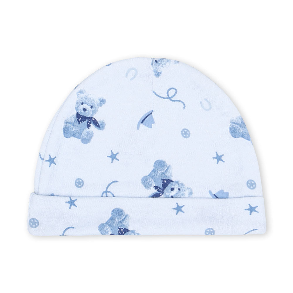 CAPS PK-3 BLUE STRIPED TEDDY