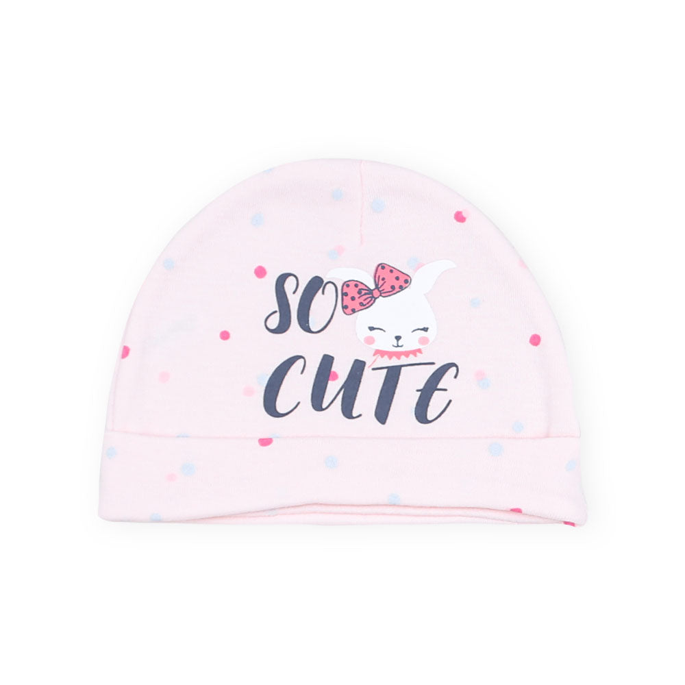 BABY CAPS PK-3 PINK HEARTS