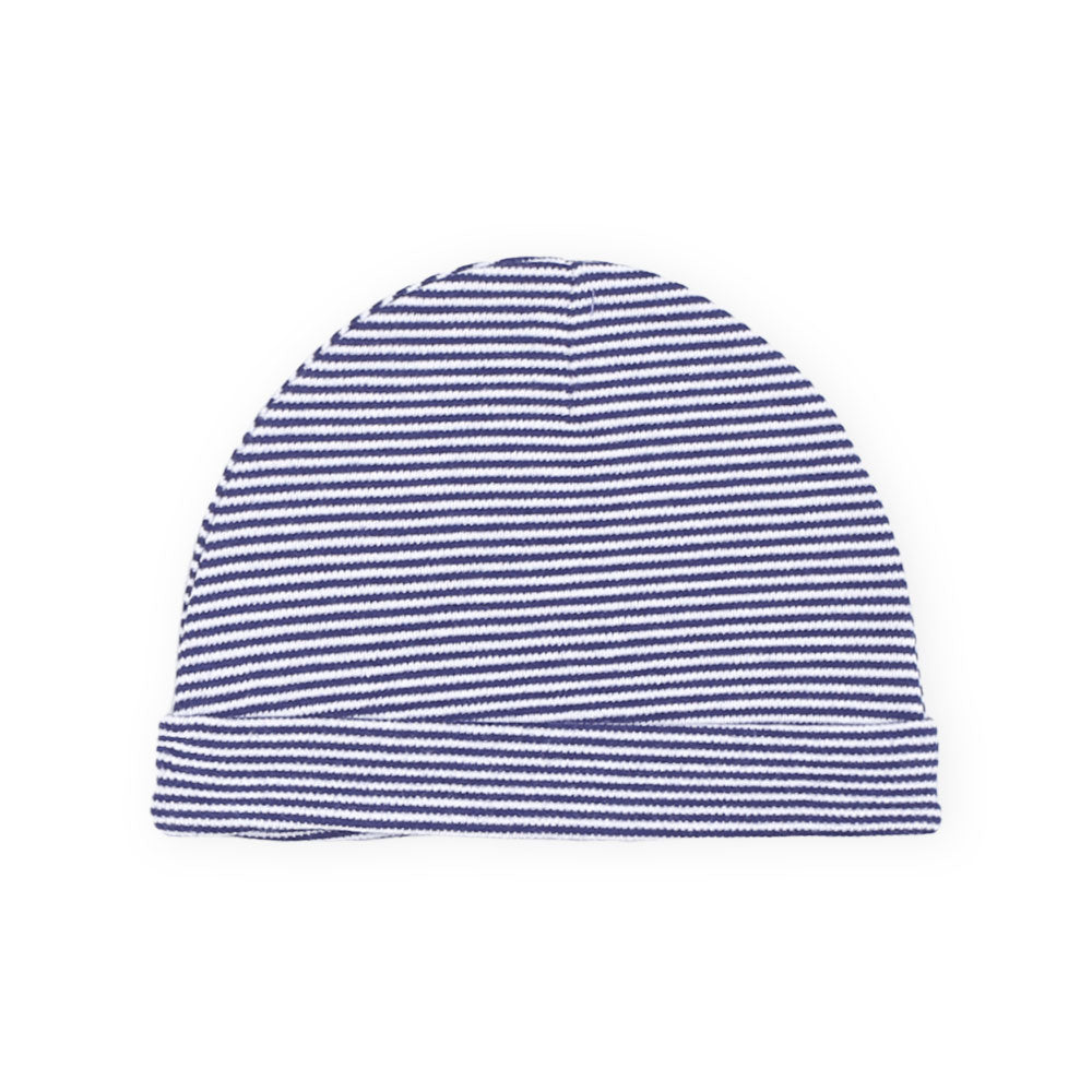 BABY CAPS PK-3 BLUE STRIPED TEDDY