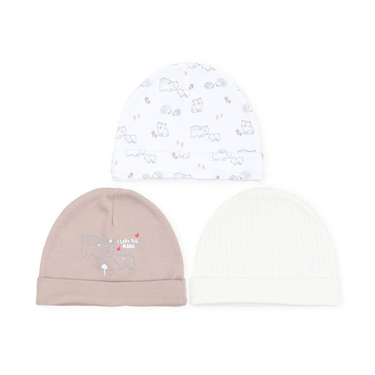 BABY CAPS PK-3 BROWN PORCUPINE