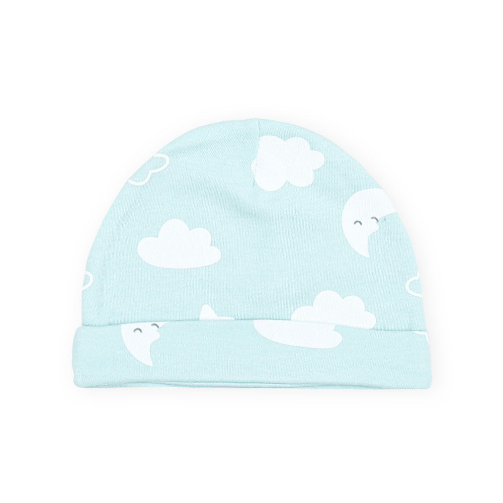 BABY CAPS PK-3 GREY CLOUDS & STARS