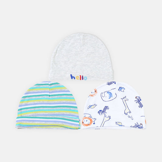BABY CAP PK-3 BRIGHT SAFARI