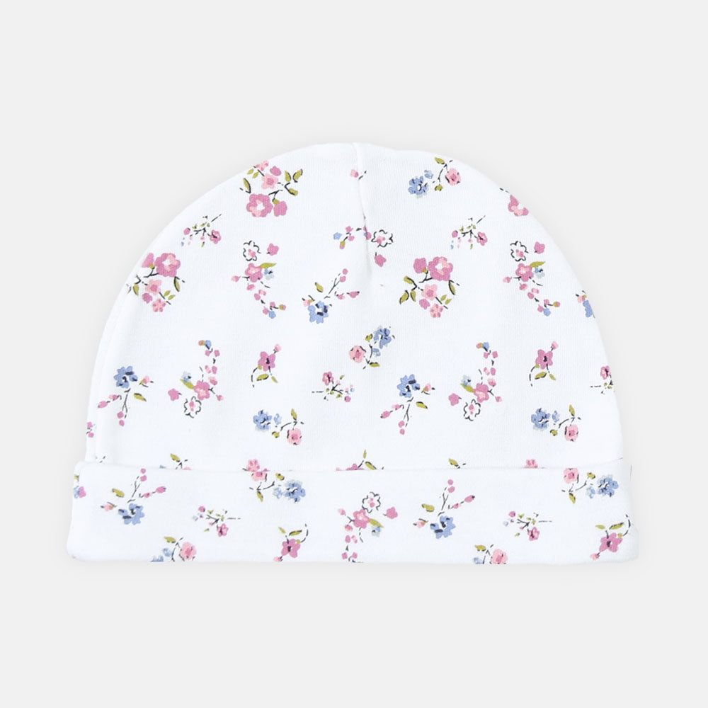 BABY CAP PK-3 SOFT FLORAL