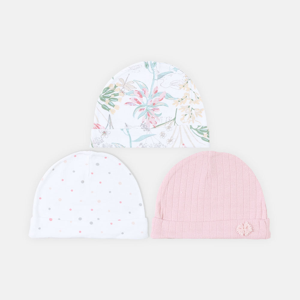 BABY CAP PK-3 WILD FLOWER