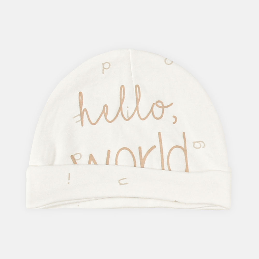BABY CAPS PK-3 HELLO  WORLD