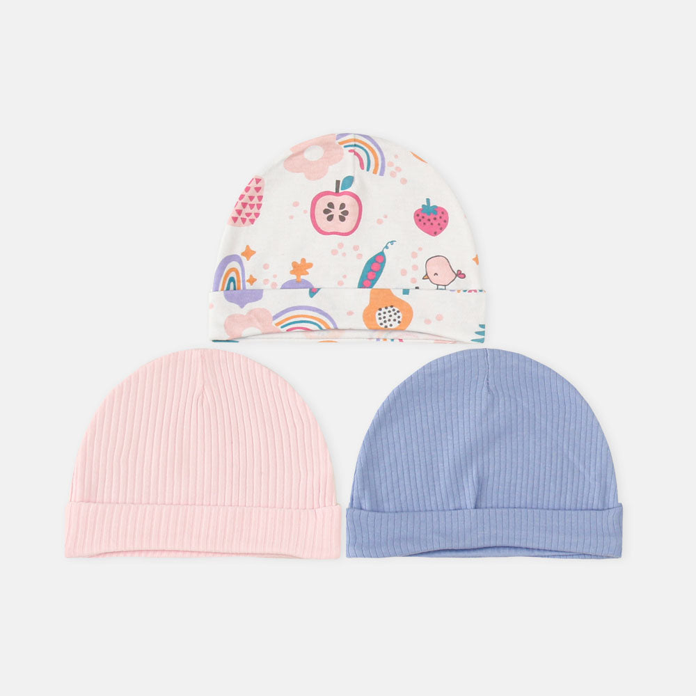 BABY CAPS PK-3 WHITE APPLE