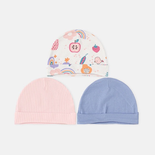 BABY CAPS PK-3 WHITE APPLE