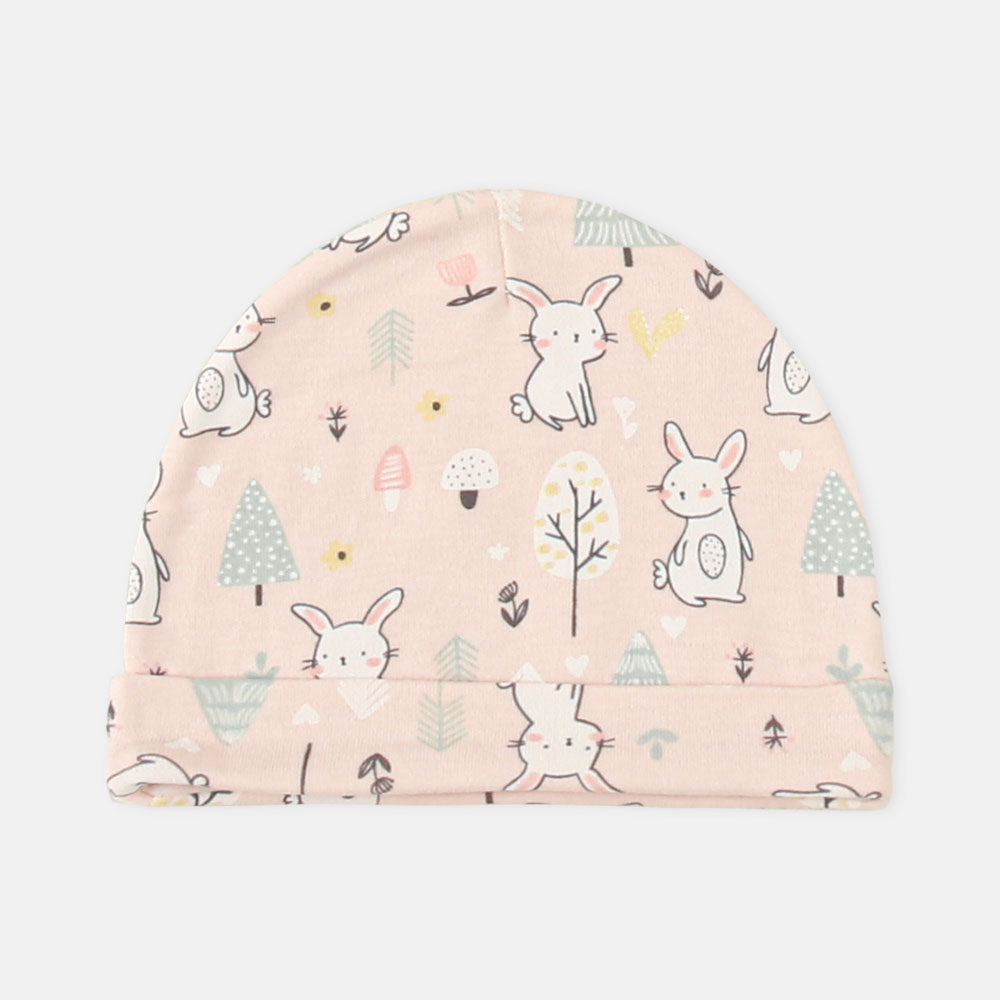 BABY CAPS PK-3 WHITE POLKA DOT
