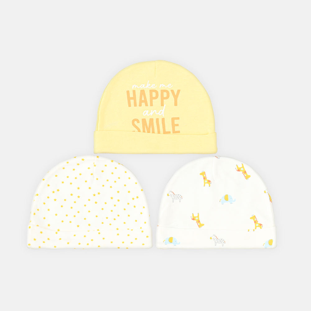 BABY CAPS PK-3 HAPPY GIRAFFE