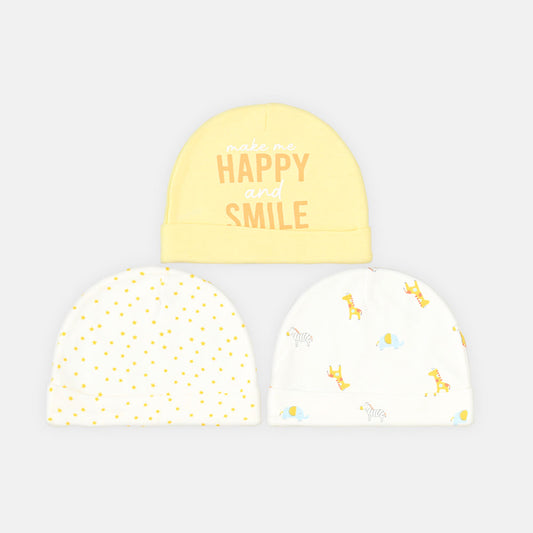 BABY CAPS PK-3 HAPPY GIRAFFE